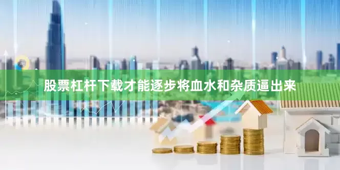 股票杠杆下载才能逐步将血水和杂质逼出来
