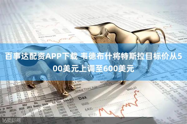 百事达配资APP下载 韦德布什将特斯拉目标价从500美元上调至600美元