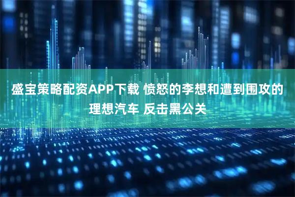 盛宝策略配资APP下载 愤怒的李想和遭到围攻的理想汽车 反击黑公关